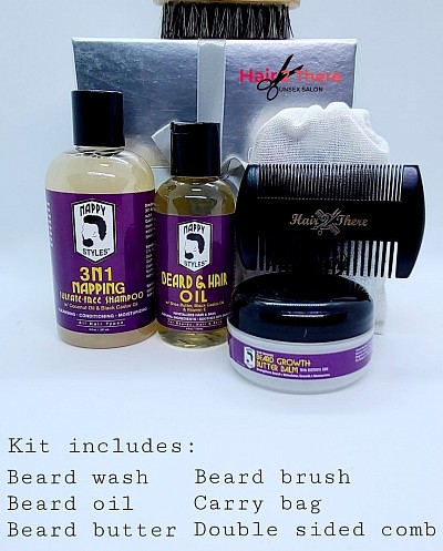 Beard kit nappy style