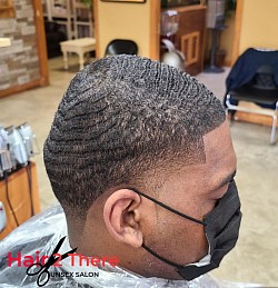 Wave cut with temple fade